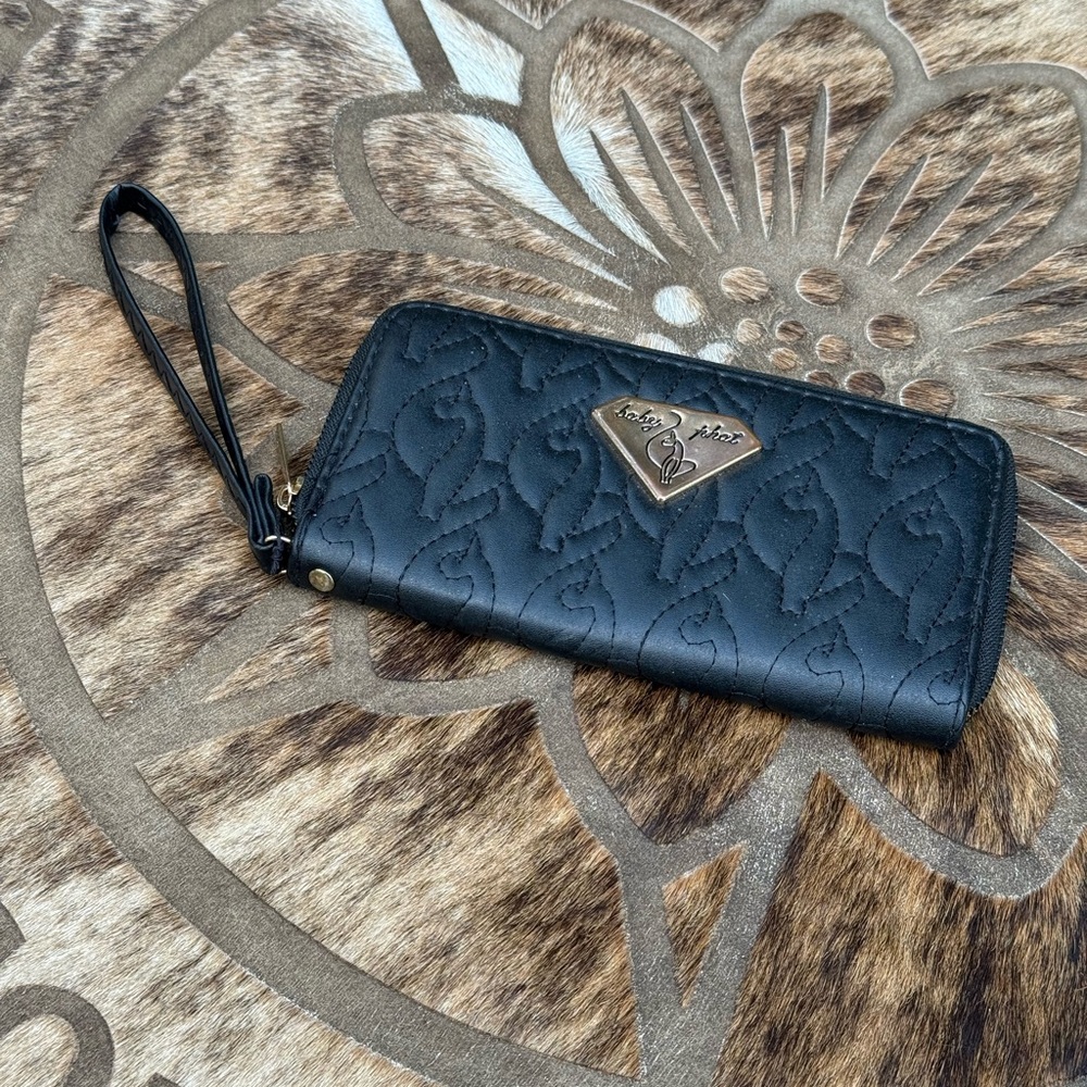 Baby Phat Black Wallet Wristlet- Pre-owned